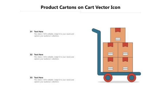 Product Cartons On Cart Vector Icon Ppt PowerPoint Presentation File Graphics PDF