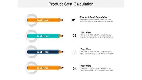 Product Cost Calculation Ppt PowerPoint Presentation Styles Inspiration Cpb