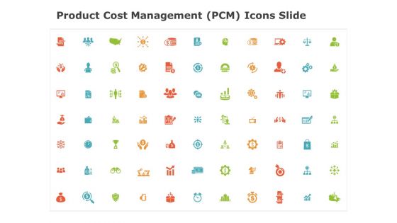 Product Cost Management PCM Icons Slide Ppt Professional Designs Download PDF