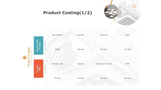 Product Cost Management PCM Product Costing Raw Ppt Show Example File PDF