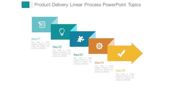 Product Delivery Linear Process Powerpoint Topics