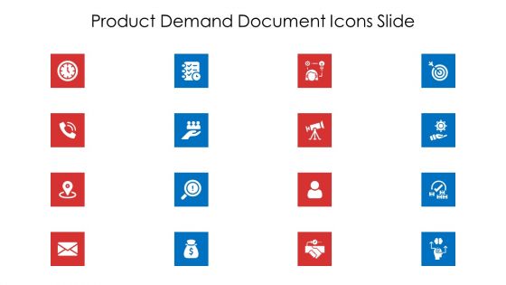 Product Demand Document Icons Slide Ppt Infographics Graphic Images PDF