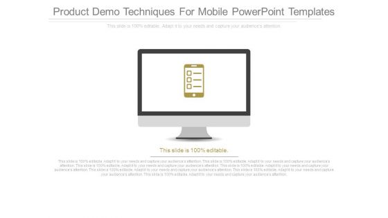 Product Demo Techniques For Mobile Powerpoint Templates Product Demo Techniques For Mobile Powerpoint Templates