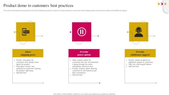 Product Demo To Customers Best Practices Inspiration PDF