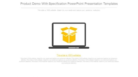 Product Demo With Specification Powerpoint Presentation Templates