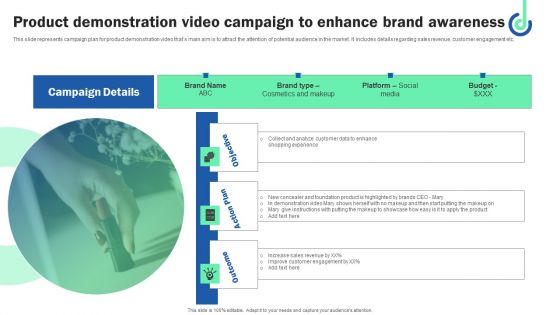 Product Demonstration Video Campaign To Enhance Brand Awareness Microsoft PDF