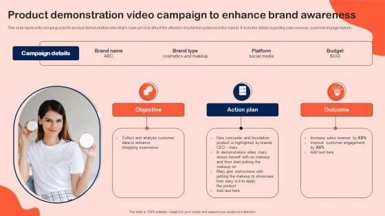 Product Demonstration Video Campaign To Enhance Brand Awareness Sample PDF Product Demonstration Video Campaign To Enhance Brand Awareness Sample PDF