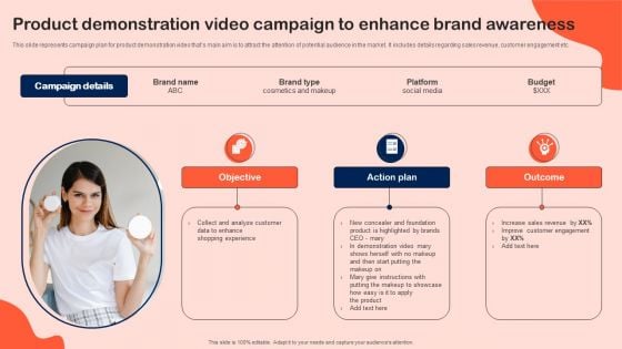 Product Demonstration Video Campaign To Enhance Brand Awareness Sample PDF