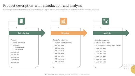 Product Description With Introduction And Analysis Ppt PowerPoint Presentation Gallery Deck PDF