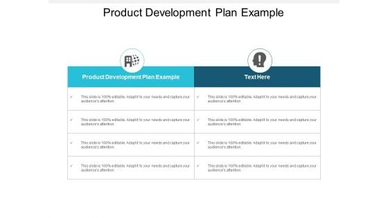 Product Development Plan Example Ppt PowerPoint Presentation File Layout Ideas Cpb