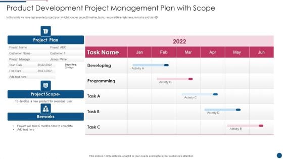 Product Development Project Management Plan With Scope Themes PDF Product Development Project Management Plan With Scope Themes PDF