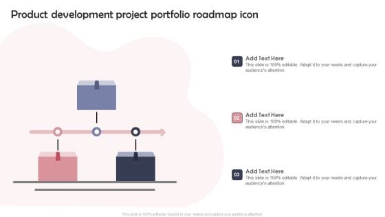 Product Development Project Portfolio Roadmap Icon Background PDF