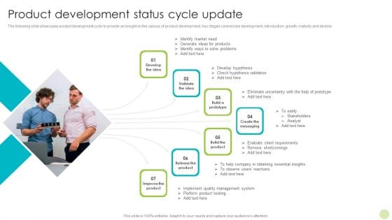 Product Development Status Cycle Update Summary PDF