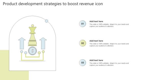 Product Development Strategies To Boost Revenue Icon Professional PDF