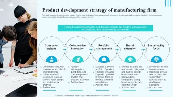 Product Development Strategy Of Manufacturing Firm Graphics PDF