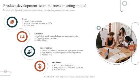 Product Development Team Business Meeting Model Template PDF