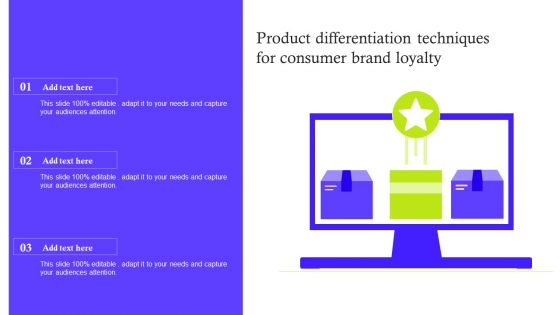 Product Differentiation Techniques For Consumer Brand Loyalty Background PDF