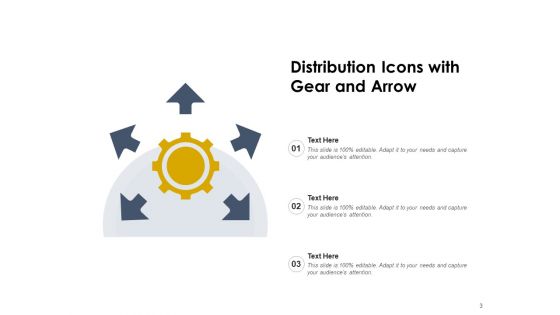 Product Distribution Icon Gear Arrow Ppt PowerPoint Presentation Complete Deck