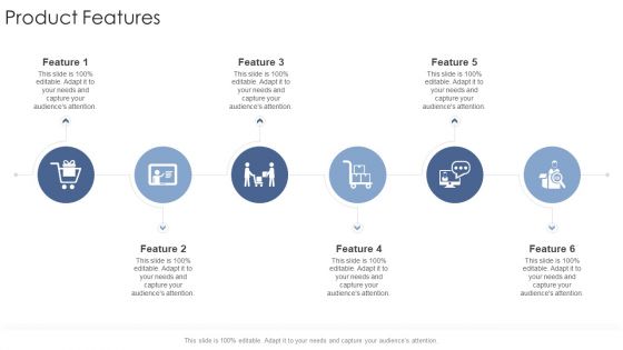 Product Features Slide2 Startup Business Strategy Ppt Styles Infographic Template PDF