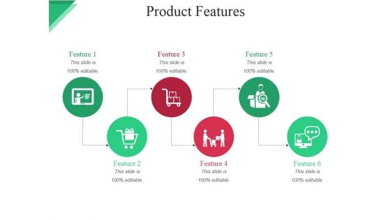 Product Features Template Ppt PowerPoint Presentation Gallery Examples