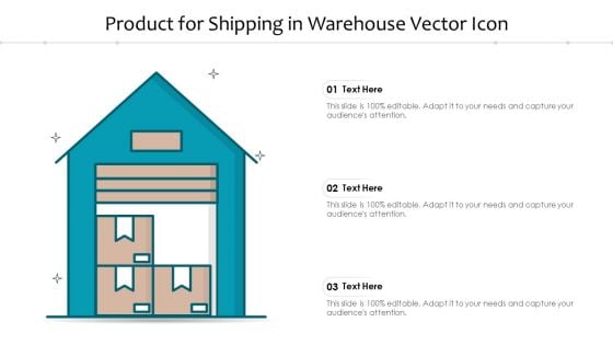 Product For Shipping In Warehouse Vector Icon Ppt PowerPoint Presentation Icon Example File PDF