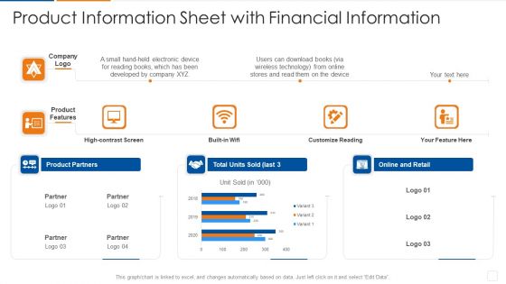 Product Information Sheet With Financial Information Infographics PDF