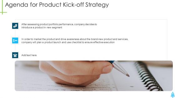 Product Kick Off Strategy Agenda For Product Kick Off Strategy Ppt Model Pictures PDF