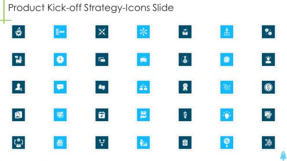Product Kick Off Strategy Icons Slide Ppt Infographics Example Introduction PDF