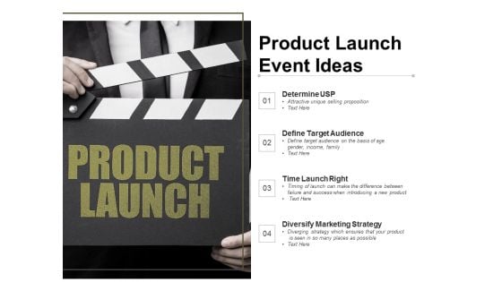 Product Launch Event Ideas Ppt PowerPoint Presentation Outline Styles