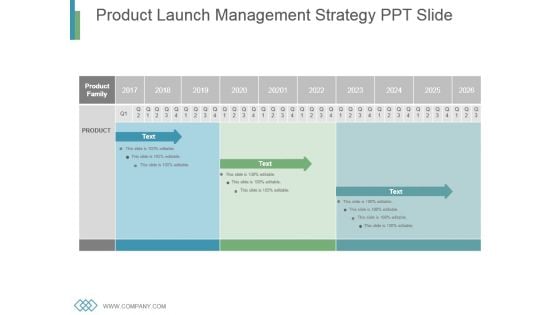 Product Launch Management Strategy Ppt Slide