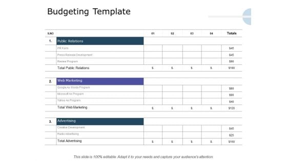 Product Launch Marketing Plan Budgeting Template Ppt Professional Design Inspiration PDF