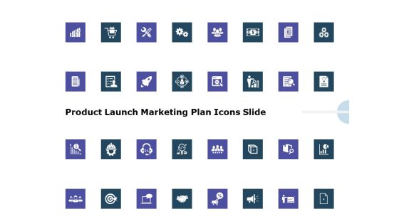 Product Launch Marketing Plan Icons Slide Ppt Professional Example PDF