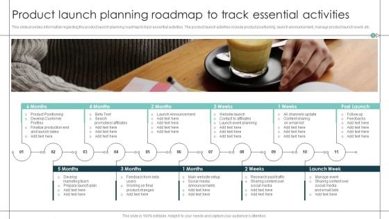 Product Launch Planning Roadmap To Track Essential Activities Product Release Commencement Introduction PDF