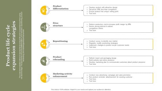 Product Life Cycle Expansion Strategies Inspiration PDF