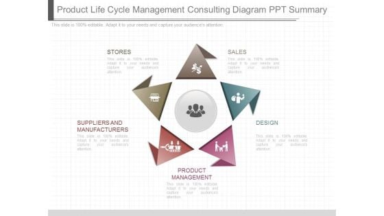 Product Life Cycle Management Consulting Diagram Ppt Summary