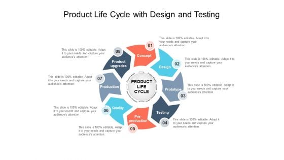 Product Life Cycle With Design And Testing Ppt PowerPoint Presentation File Graphic Tips PDF