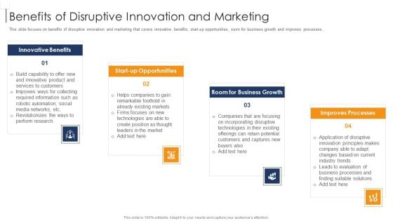 Product Lifecycle Management IT Benefits Of Disruptive Innovation And Marketing Inspiration PDF