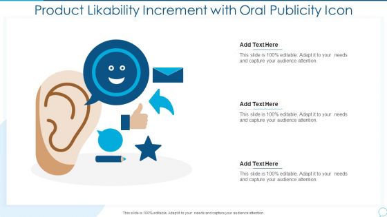 Product Likability Increment With Oral Publicity Icon Elements PDF