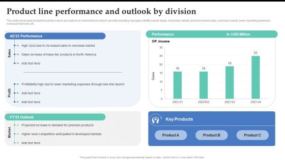 Product Line Performance And Outlook By Division Brand Expansion Strategy Execution Information PDF