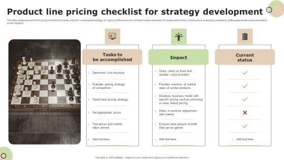 Product Line Pricing Checklist For Strategy Development Background PDF Product Line Pricing Checklist For Strategy Development Background PDF