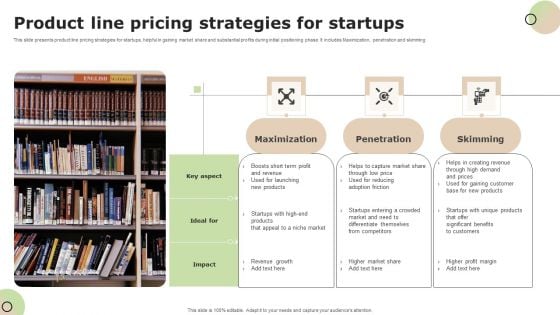 Product Line Pricing Strategies For Startups Portrait PDF