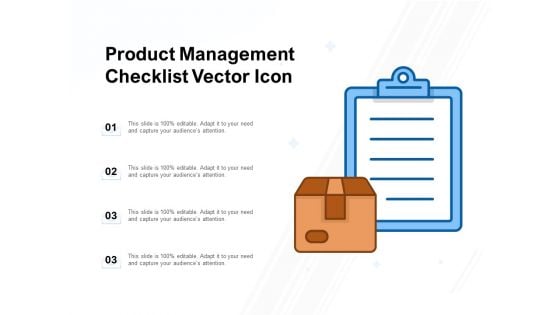 Product Management Checklist Vector Icon Ppt PowerPoint Presentation Model Elements