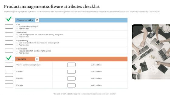 Product Management Software Attributes Checklist Professional PDF