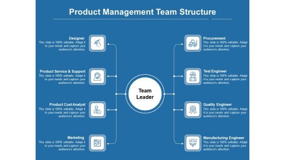 Product Management Team Structure Ppt PowerPoint Presentation Gallery Objects PDF