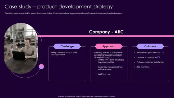 Product Management Techniques Case Study Product Development Strategy Slides PDF
