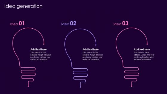 Product Management Techniques Idea Generation Ppt Layouts Tips PDF