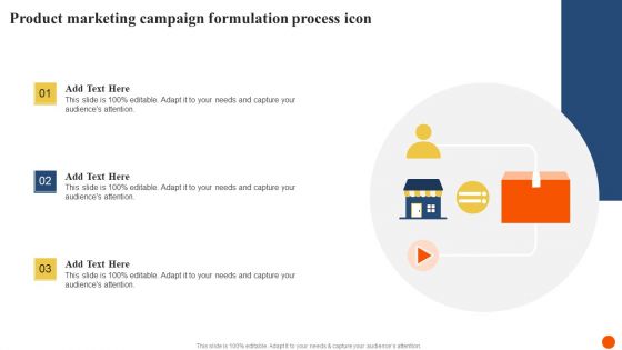 Product Marketing Campaign Formulation Process Icon Portrait PDF