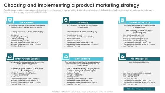 Product Marketing For Generating Choosing And Implementing A Product Marketing Summary PDF