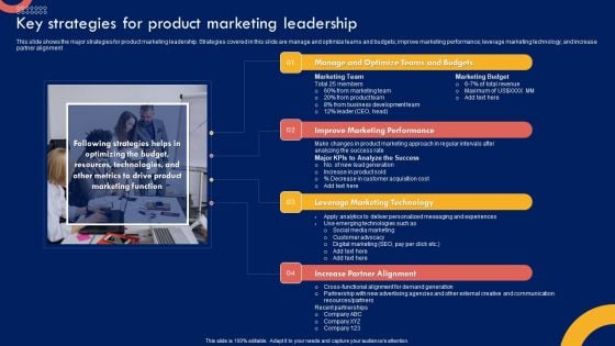 Product Marketing Leadership Key Strategies For Product Marketing Leadership Structure PDF