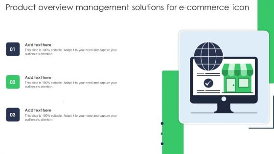 Product Overview Management Solutions For E Commerce Icon Information PDF